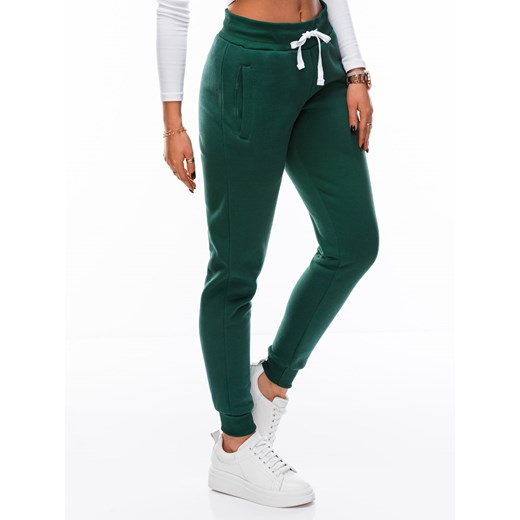 Spodnie damskie dresowe 070PLR - zielone Edoti.com XL okazja Edoti