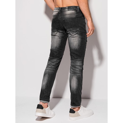 Spodnie męskie jeansowe 1305P - czarne Edoti.com 29 Edoti