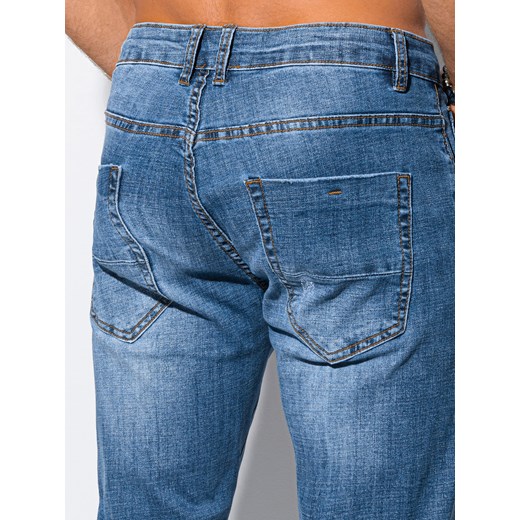 Spodnie męskie jeansowe 1141P - niebieskie Edoti.com 30 okazja Edoti