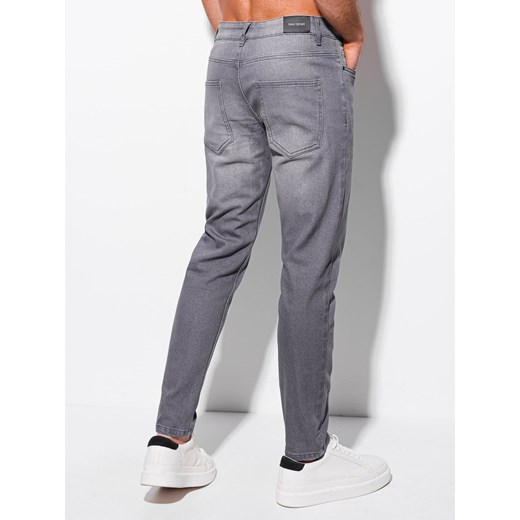 Spodnie męskie jeansowe 1115P - szare Edoti.com S Edoti