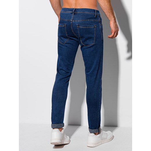 Spodnie męskie jeansowe 1101P - ciemnoniebieskie Edoti.com 30 Edoti okazja