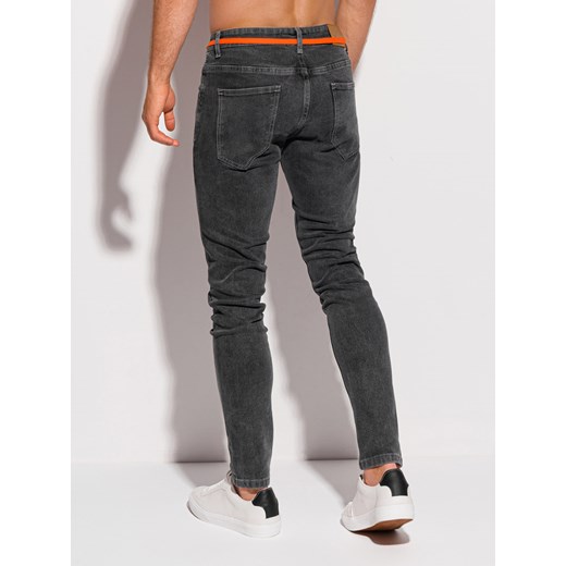 Spodnie męskie jeansowe 1249P - czarne Edoti.com 28 okazja Edoti