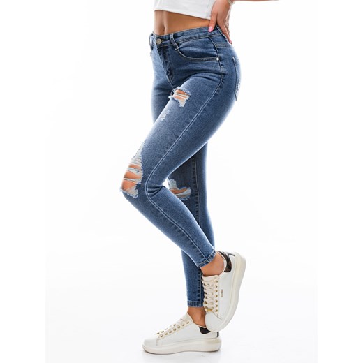 Spodnie damskie jeansowe 140PLR - niebieskie Edoti.com 26 Edoti