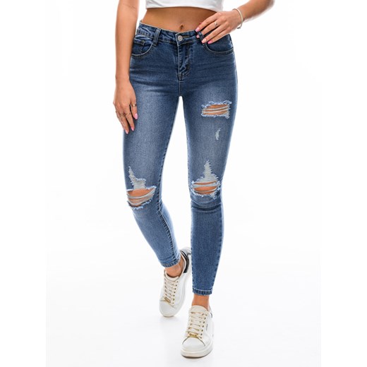 Spodnie damskie jeansowe 140PLR - niebieskie Edoti.com 29 Edoti