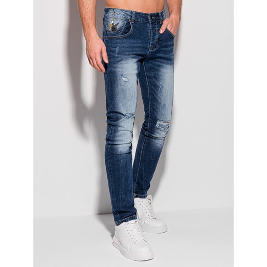Spodnie męskie jeansowe 1307P - niebieskie Edoti.com 31 Edoti