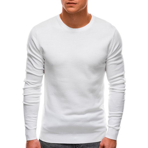 Sweter męski - biały V5 EM-SWBS-0100 ze sklepu Edoti w kategorii Swetry męskie - zdjęcie 147911630