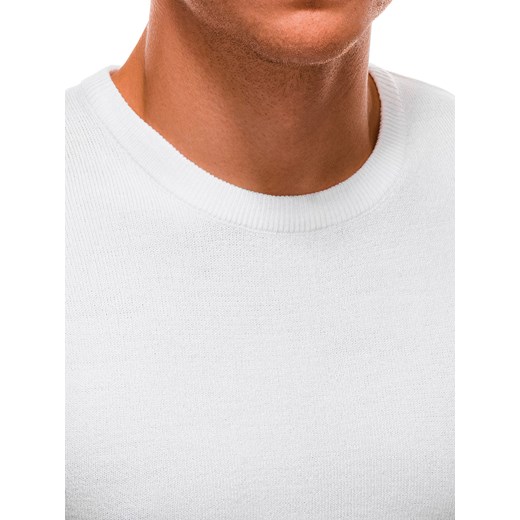 Sweter męski 199E - biały Edoti.com XL Edoti