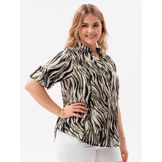 Koszula damska 005KLR - zielona Edoti.com XL wyprzedaż Edoti
