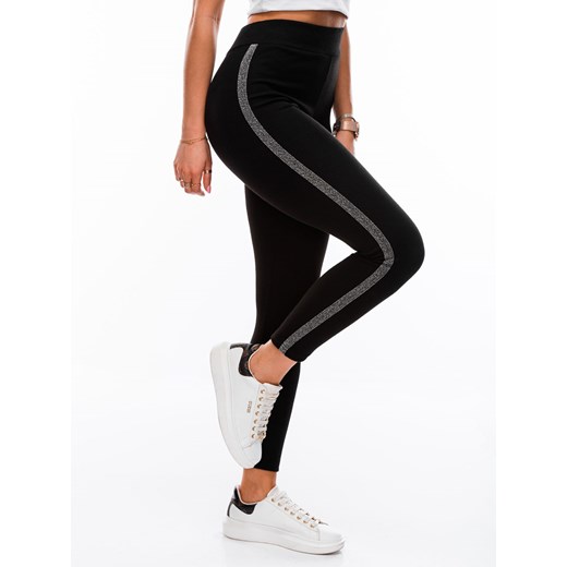 Spodnie damskie legginsy 121PLR - czarne ze sklepu Edoti w kategorii Spodnie damskie - zdjęcie 147912172