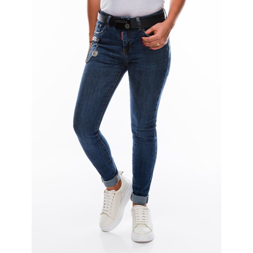 Spodnie damskie jeansowe 203PLR - niebieskie ze sklepu Edoti w kategorii Jeansy damskie - zdjęcie 147912413