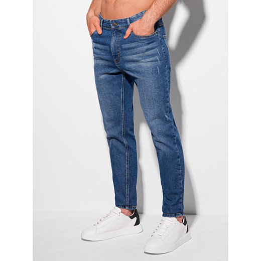 Spodnie męskie jeansowe 1116P - niebieskie Edoti.com XXL Edoti