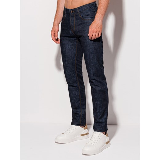 Spodnie męskie jeansowe 1252P - niebieskie Edoti.com 31 okazja Edoti