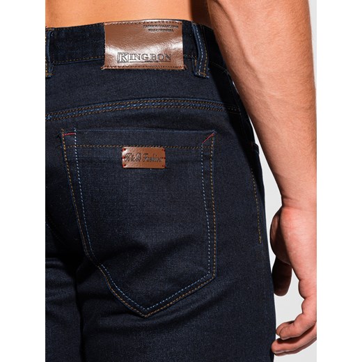 Spodnie męskie jeansowe 1258P - ciemnoniebieskie Edoti.com 32 okazja Edoti