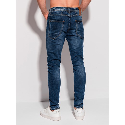Spodnie męskie jeansowe 1300P - ciemnoniebieskie Edoti.com 34 Edoti