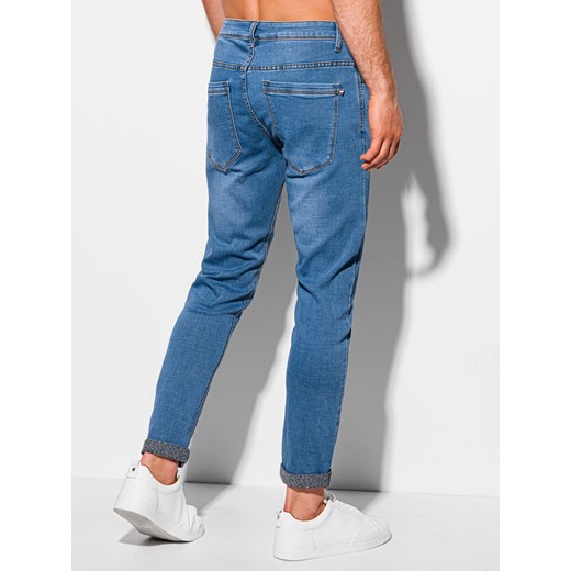 Spodnie męskie jeansowe 1101P - niebieskie Edoti.com 30 promocyjna cena Edoti