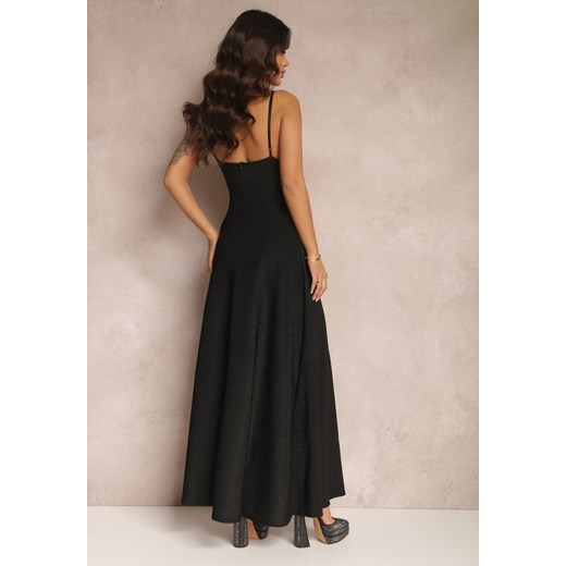 Czarna Sukienka na Cienkich Ramiączkach Maxi Zolli ze sklepu Renee odzież w kategorii Sukienki - zdjęcie 147916842