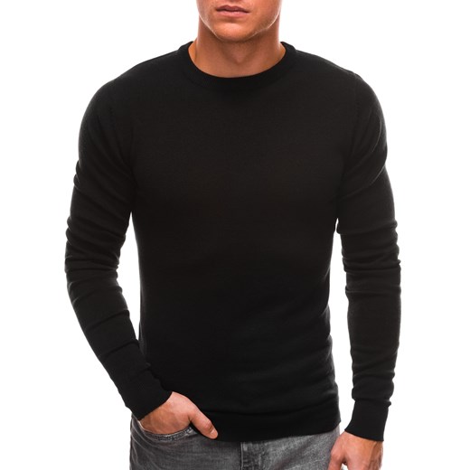 Sweter męski - czarny V4 EM-SWBS-0100 ze sklepu Edoti w kategorii Swetry męskie - zdjęcie 147925002