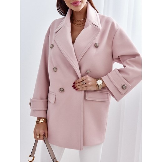 Płaszcz Cocomore Look Różowy Lisa Mayo M promocyjna cena Lisa Mayo