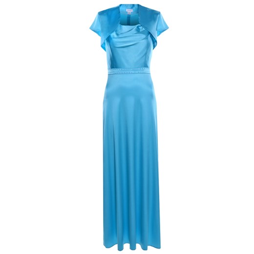 Sukienka FSU122 TURKUSOWY fokus-fashion niebieski markowy