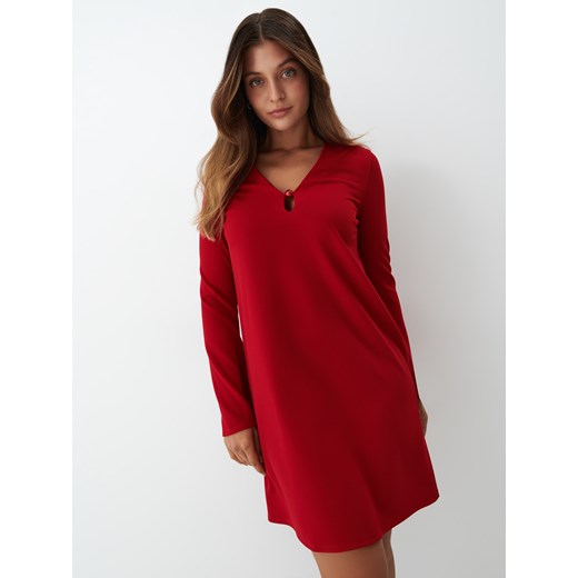 Mohito - Czerwona sukienka mini z ozdobnym elementem - Czerwony Mohito XL Mohito
