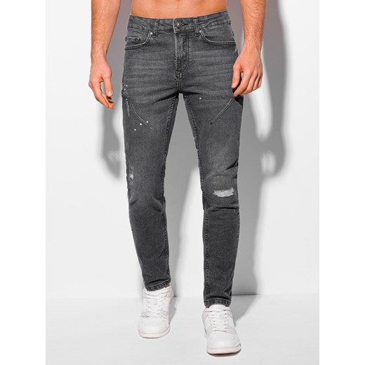 Spodnie męskie jeansowe 936P - czarne Edoti.com M promocja Edoti