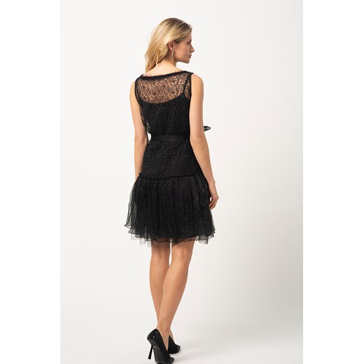 Czarna sukienka z gipiury bez rękawów Lidia Kalita M Lidia Kalita