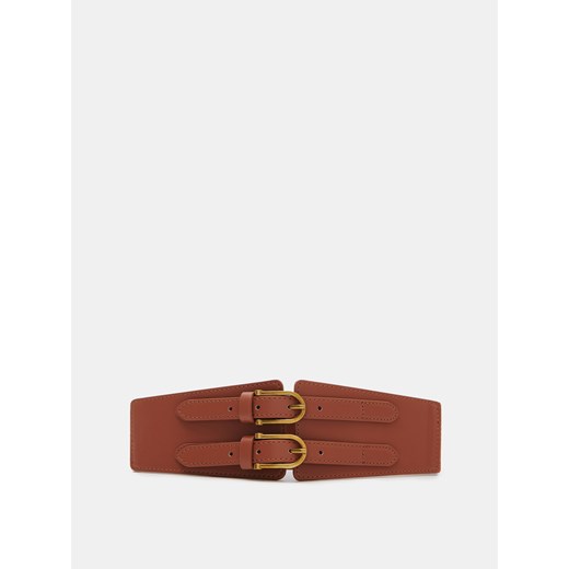 Mohito - Pasek taliowy z dwiema klamrami - Brązowy Mohito M/L Mohito