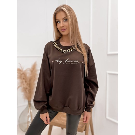 Bluza damska Ubra z napisami na jesień krótka