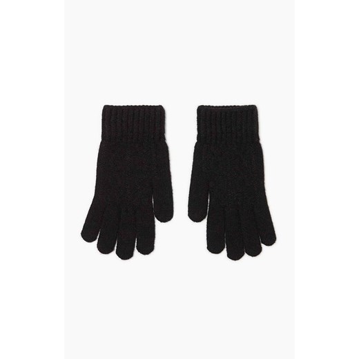 Klasyczne dzianinowe rękawiczki w kolorze czarnym 3901, Kolor czarny, Rozmiar uniwersalny Primodo