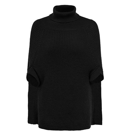 Damski sweter ponczo z golfem - Czarny / S Bombardina.pl XL wyprzedaż Bombardina