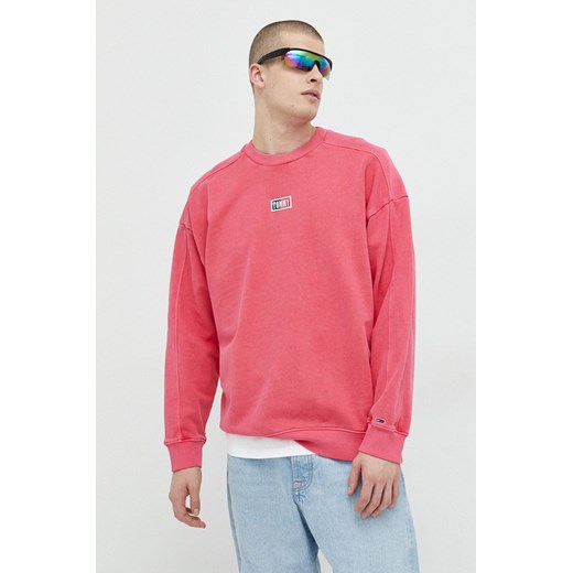 Bluza męska różowa Tommy Jeans bawełniana
