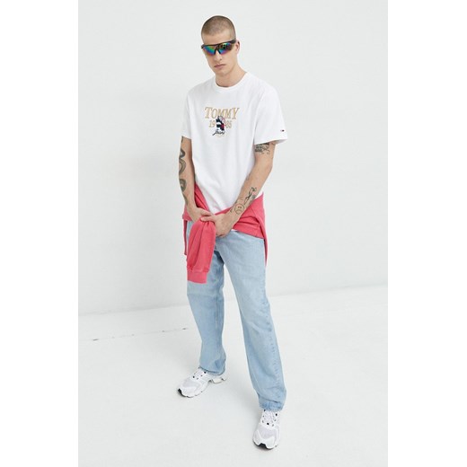 Bluza męska różowa Tommy Jeans bawełniana