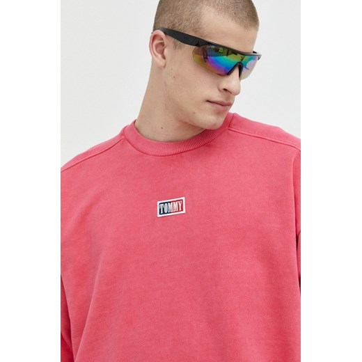 Bluza męska różowa Tommy Jeans bawełniana