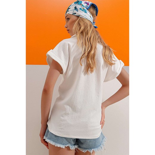 Koszula w kolorze białym Lycalia M okazja Limango Polska