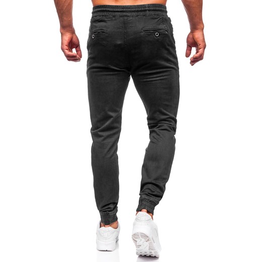 Czarne spodnie materiałowe joggery męskie Denley KA6792 38/2XL okazja Denley