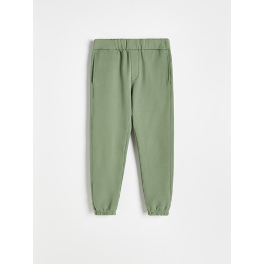 Reserved - PREMIUM Spodnie dresowe z bawełny organicznej - Zielony Reserved L Reserved
