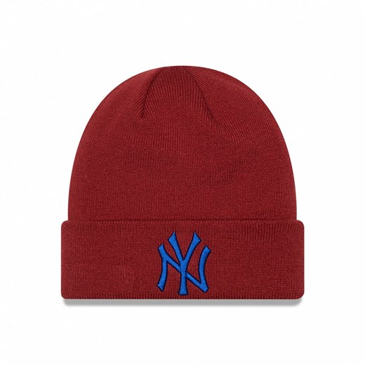 Męska czapka zimowa NEW ERA LEAGUE ESS CUFF BEANIE NEW YORK YANKEES - bordowa New Era One-size wyprzedaż Sportstylestory.com