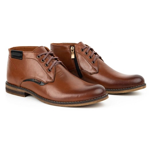 Buty zimowe męskie skórzane eleganckie