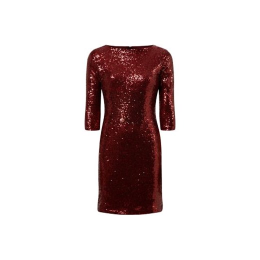 Amalie and Amber Burgundy Sequin Midi Dress newlook brazowy midi