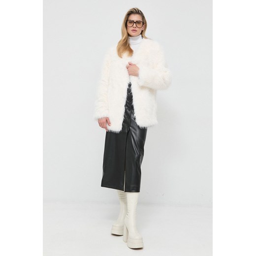 Miss Sixty płaszcz damski kolor biały przejściowy oversize ze sklepu ANSWEAR.com w kategorii Płaszcze damskie - zdjęcie 148197174