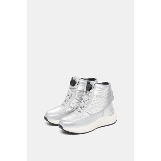 EA7 EMPORIO ARMANI Botki - Srebrny - Kobieta - 38 2/3 EUR(38) 40 EUR(40) okazja Halfprice