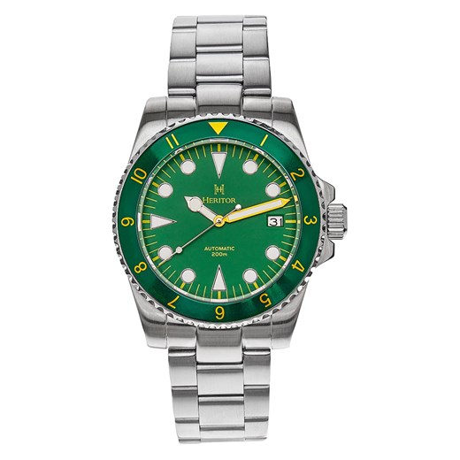 Zegarek automatyczny "Luciano" w kolorze srebrno-zielonym Heritor onesize okazja Limango Polska