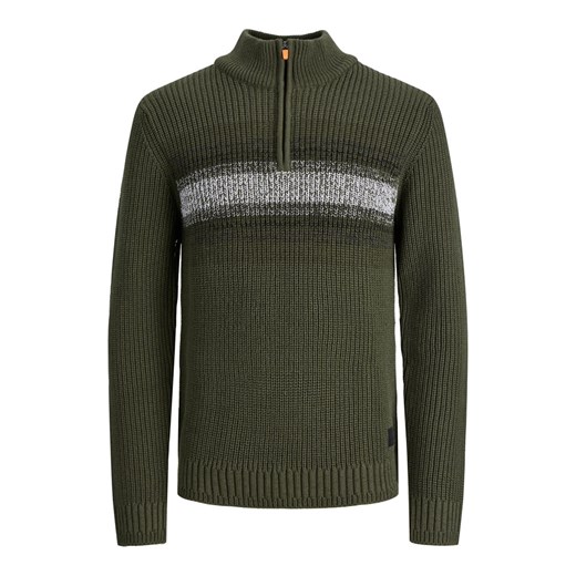 Sweter "Friday" w kolorze khaki Jack & Jones S wyprzedaż Limango Polska