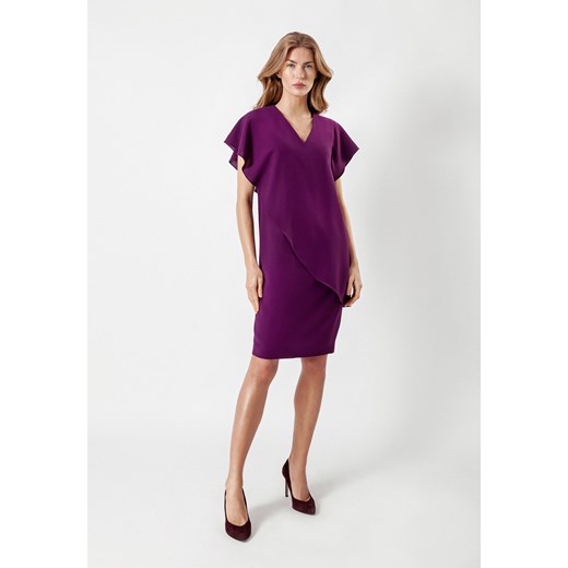 Fioletowa sukienka z falbaną ze sklepu Molton w kategorii Sukienki - zdjęcie 148230153