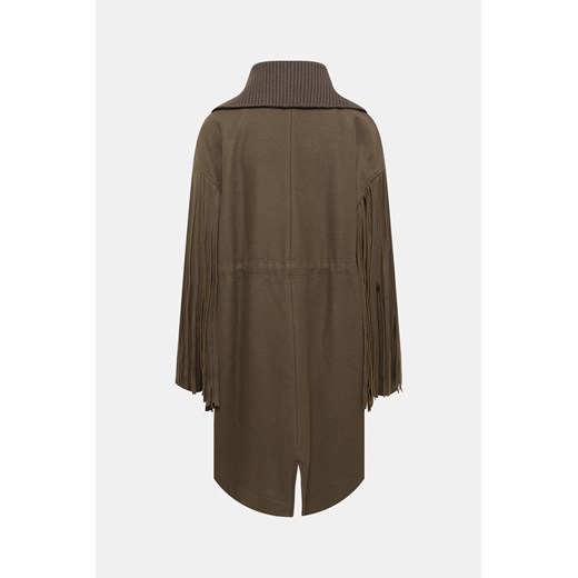 PINKO Płaszcz z wełną - Khaki - Kobieta - M (M) Pinko XS(XS) okazja Halfprice