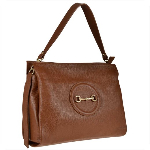 Borse in pelle torebka damska shopper brąz  skóra naturalna ze sklepu melon.pl w kategorii Torby Shopper bag - zdjęcie 148258934