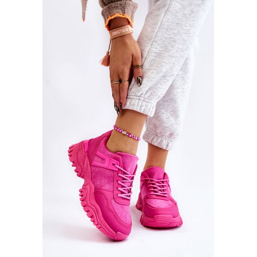 Modne Buty Sportowe Sneakersy Fuksja Frezio 39 PALDONS