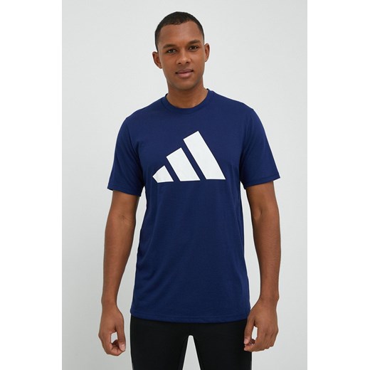 Adidas Performance t-shirt treningowy Training Essentials kolor granatowy z L ANSWEAR.com