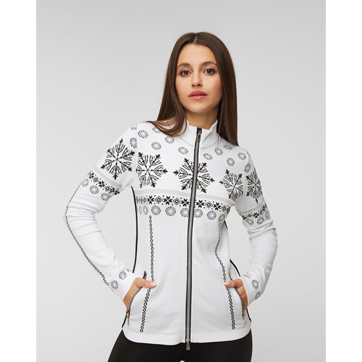 Bluza damska Newland biała krótka z dzianiny