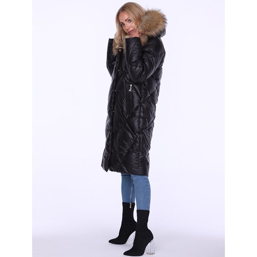 Długa zimowa kurtka z sztucznym futrem Perso Perso L Eye For Fashion